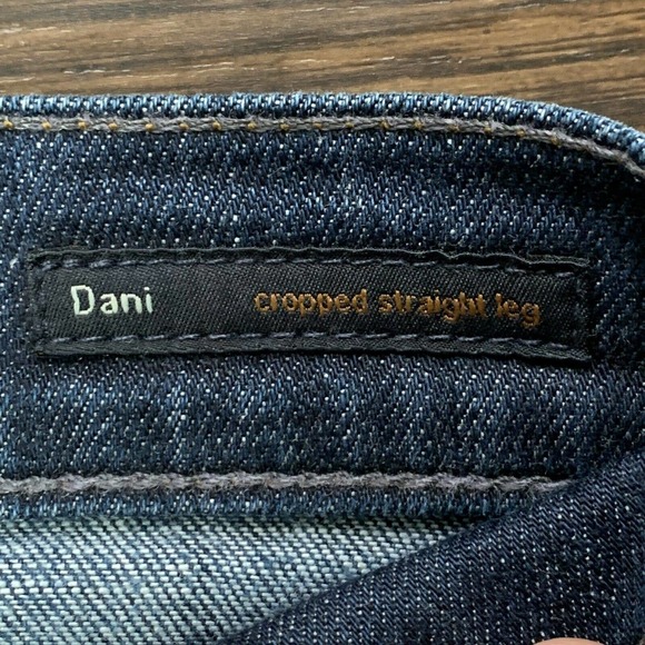 Citizens Of Humanity Size 27 Dani Cropped Straight Leg Cuffed Hem Jeans Stretch - Picture 10 of 12